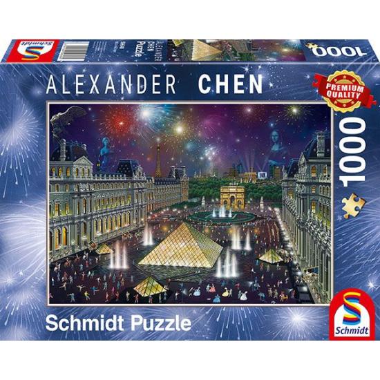 Schmidt Puzzle Feuerwerk im Louvre 1000 Teile