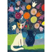 Puzzle Schmidt Weiße Katze 1000 Teile