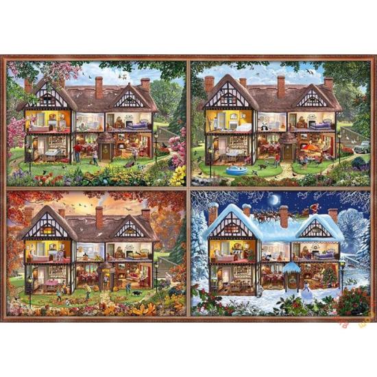 Schmidt Puzzle Die vier Jahreszeiten meines Hauses 2000 Teile