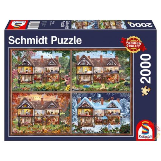 Schmidt Puzzle Die vier Jahreszeiten meines Hauses 2000 Teile