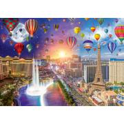 Schmidt Las Vegas Puzzle, Tag und Nacht, 1000 Teile