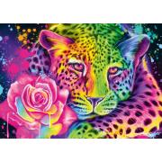 Schmidt Neon Regenbogen Leopard Puzzle 1000 Teile