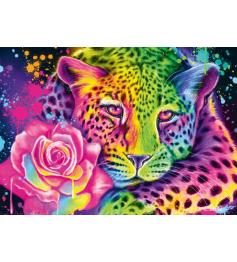 Schmidt Neon Regenbogen Leopard Puzzle 1000 Teile