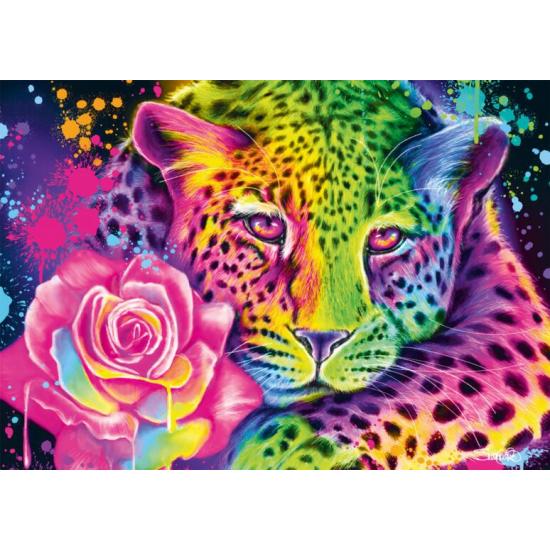 Schmidt Neon Regenbogen Leopard Puzzle 1000 Teile Schmidt Neon Regenbogen Leopard Puzzle 1000 Teile