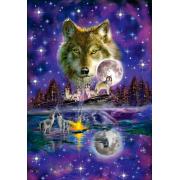 Schmidt Wolf bei Nacht Puzzle 1000 Teile