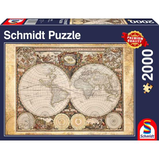 Schmidt Historisches Weltkartenpuzzle 2000 Teile