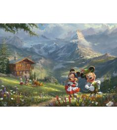 Schmidt Mickey und Minnie in den Alpen Puzzle mit 1000 Teilen