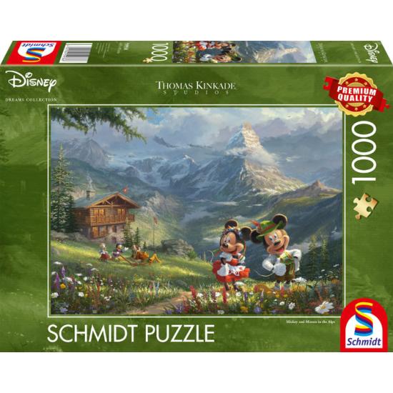 Schmidt Mickey und Minnie in den Alpen Puzzle mit 1000 Teilen