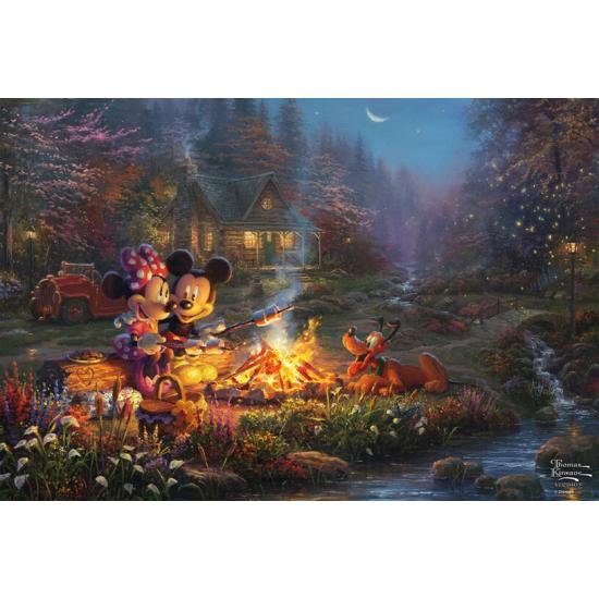 Puzzle Schmidt Mickey Minnie Sweetheart Campfire XXL de 200 Teil