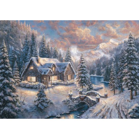 Schmidt Schneebedeckte Berge zu Weihnachten Puzzle 1000 Teile