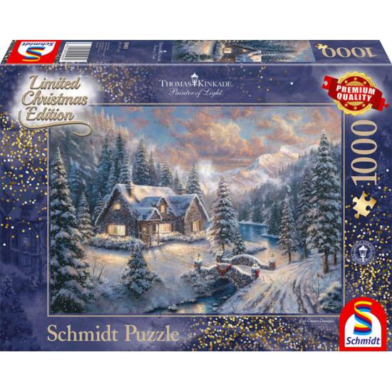 Schmidt Schneebedeckte Berge zu Weihnachten Puzzle 1000 Teile