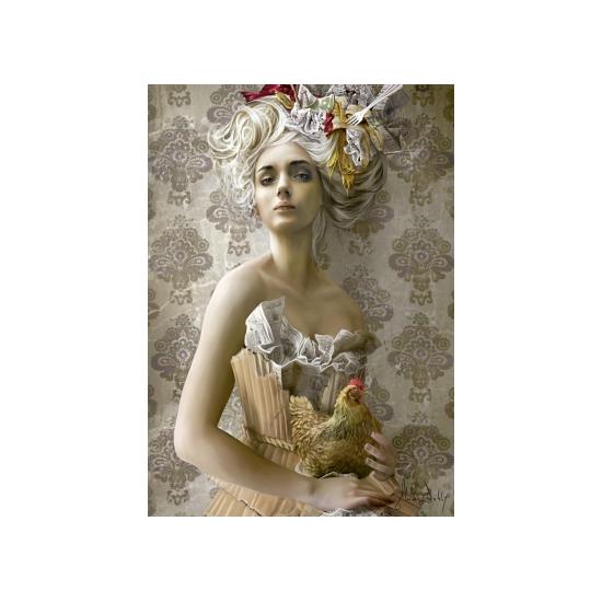 Schmidt Frau mit Hahn Puzzle 1000 Teile