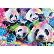 Schmidt Neon Regenbogen Pandas Puzzle 1000 Teile