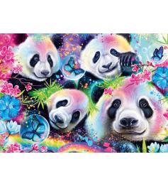 Schmidt Neon Regenbogen Pandas Puzzle 1000 Teile