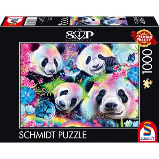 Schmidt Neon Regenbogen Pandas Puzzle 1000 Teile Schmidt Neon Regenbogen Pandas Puzzle 1000 Teile