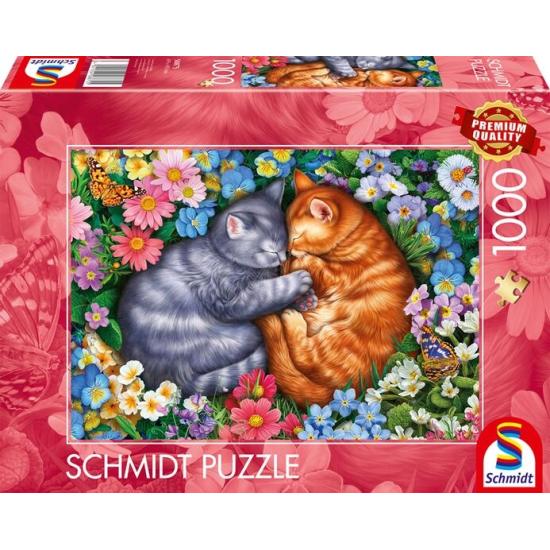 Puzzle Schmidt Schlafende Samtpfoten 1000 Teile