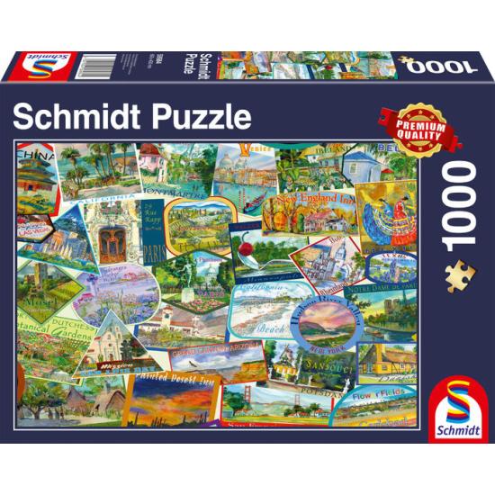 Puzzle Schmidt Reiseaufkleber 1000 Teile
