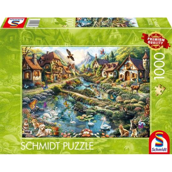 Puzzle Schmidt Dorf Am Waldrand 1000 Teile
