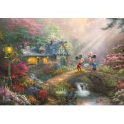 Schmidt Puzzle Mickey und Minnies Brücke der Liebe, Dose mit 500