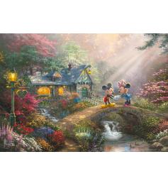 Schmidt Puzzle Mickey und Minnies Brücke der Liebe, Dose mit 500