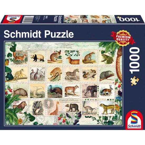 Schmidt Wildlife Stamps Puzzle 1000 Teile