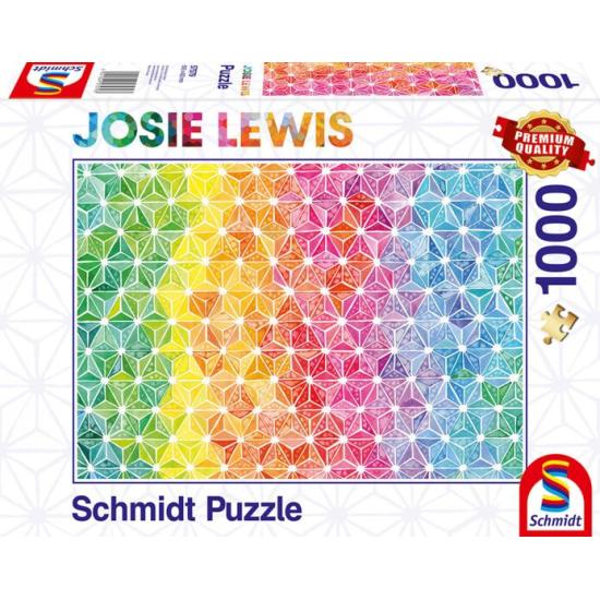 Schmidt-Puzzle aus farbigen Dreiecken mit 1000 Teilen