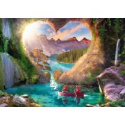 Puzzle Schmidt Ausblick mit Herz 1000 Teile
