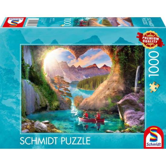 Puzzle Schmidt Ausblick mit Herz 1000 Teile