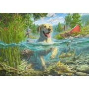 Puzzle Schmidt Ein Gelber Labrador Geht Angeln 1000 Teile