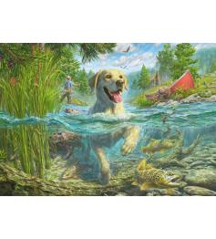 Puzzle Schmidt Ein Gelber Labrador Geht Angeln 1000 Teile