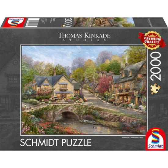 Puzzle Schmidt Sommer In Cobblestone Village 2000 Teile