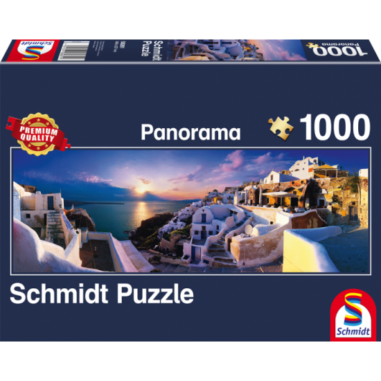 Schmidt Puzzle Panoramablick auf Santorini 1000 Teile