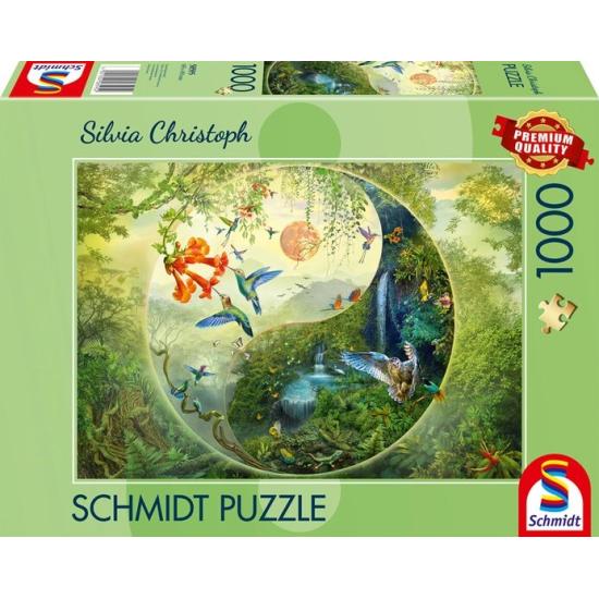 Puzzle Schmidt Yin-Yang Wald Von Kolibris 1000 Teile