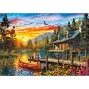 Sternensonnenuntergang am Bergsee Puzzle 2000 Teile