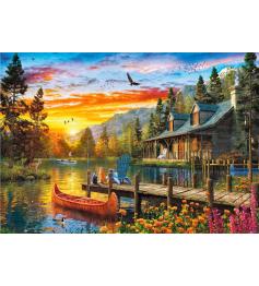 Sternensonnenuntergang am Bergsee Puzzle 2000 Teile