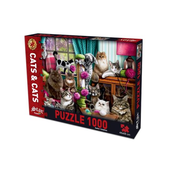 Star Cat House Puzzle 1000 Teile