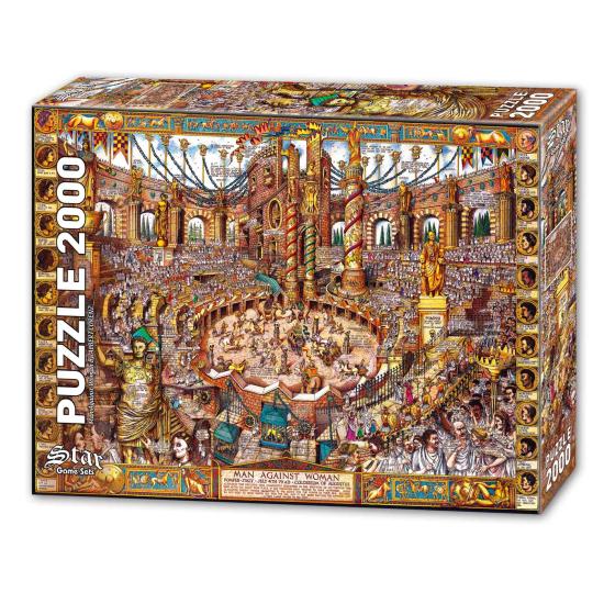 Sternpuzzle Mann gegen Frau 2000 Teile