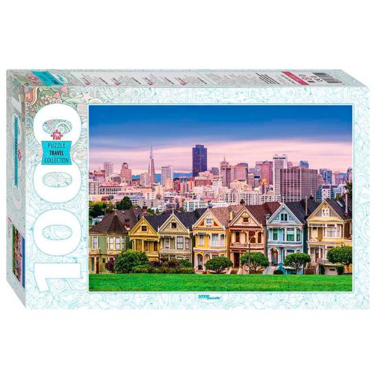 Puzzle Stufenpuzzle Painted Ladies San Francisco 1000 Teile