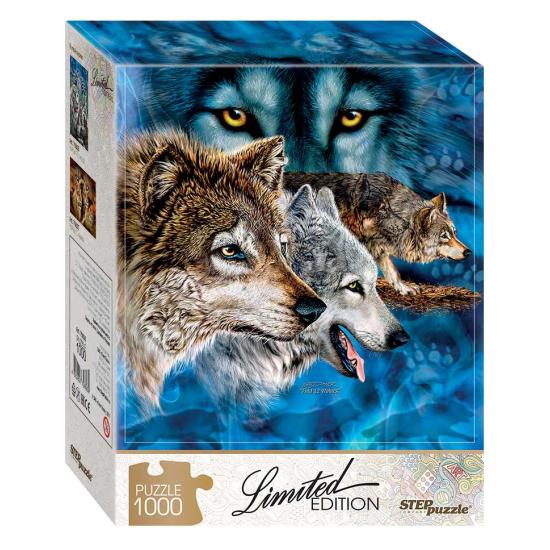 Puzzle-Schritt-Puzzle: Finde 12 Wölfe mit 1000 Teilen