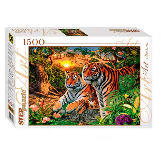 Puzzle-Schritt-Puzzle „Finde die Tiger“ 1500 Teile