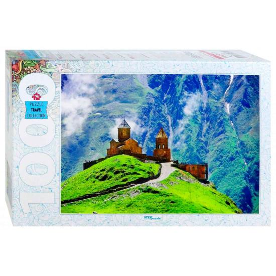 Puzzle Schrittpuzzle Gergeti Dreifaltigkeitskirche von 1000