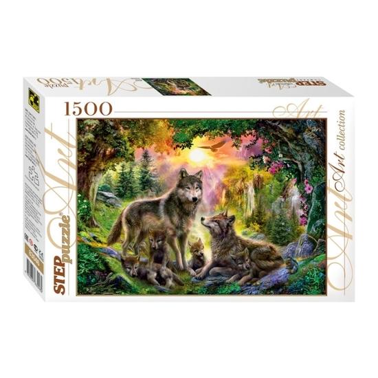 Puzzle-Stufenpuzzle Wölfe mit 1500 Teilen