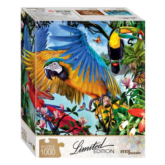 Puzzle Stufenpuzzle Bunte Papageien 1000 Teile