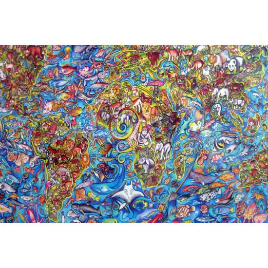 Puzzle Stufenpuzzle Weltkarte 4000 Teile