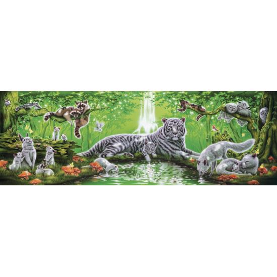 Puzzle Stufenpuzzle Panorama am Wasserfall 1000 Teile