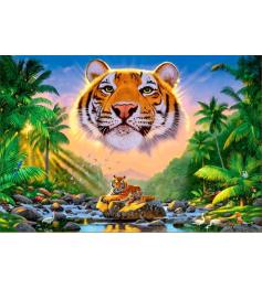 Puzzle-Stufenpuzzle Prächtiger Tiger mit 6000 Teilen