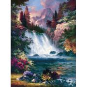 SunsOut Frühlingssonnenaufgang am Wasserfall Puzzle 1000 Teile