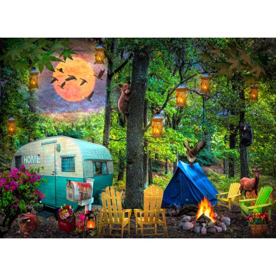 SunsOut XXL Sommer-Camping-Puzzle mit 500 Teilen