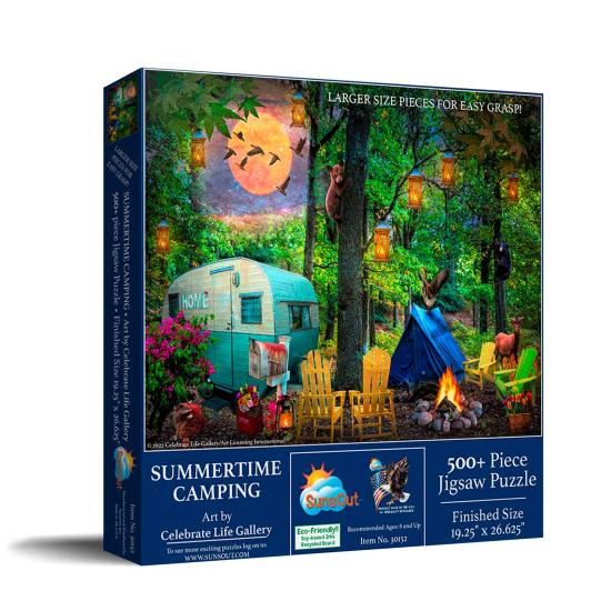 SunsOut XXL Sommer-Camping-Puzzle mit 500 Teilen