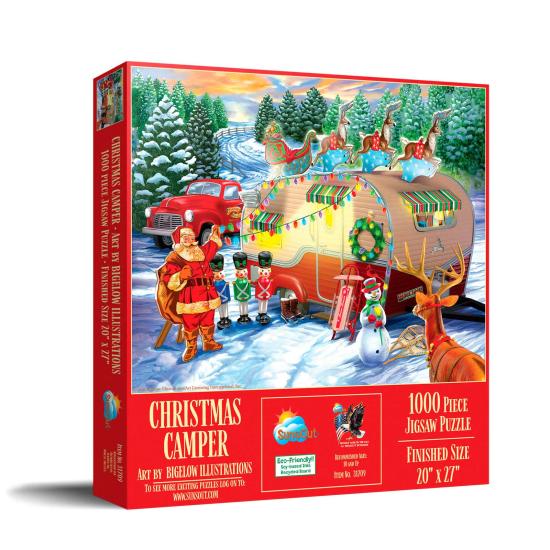 SunsOut 1000-teiliges Weihnachts-Camper-Puzzle